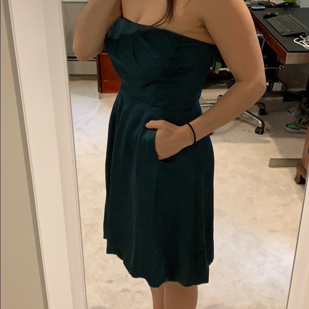 Dark green cocktail dress